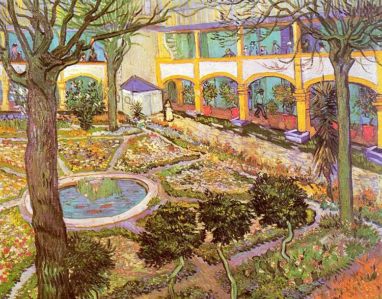Vincent Van Gogh The Courtyard of the Hospital in Arles Spain oil painting art